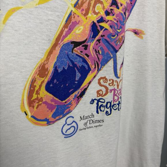 Vintage 1999 March Of Dimes Women’s XXL 2X Plus Oversized T Shirt 90’s Y2K - Picture 4 of 11